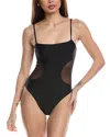 Ramy Brook Novalee Mesh One-piece Swimsuit In Black