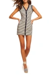 Ramy Brook Nyla Sleeveless Knit Minidress In Spring Navy Pucker