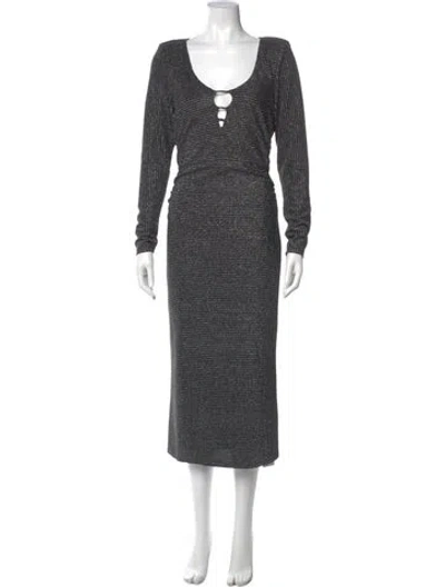 Pre-owned Ramy Brook Nylon Long Dress In Gray