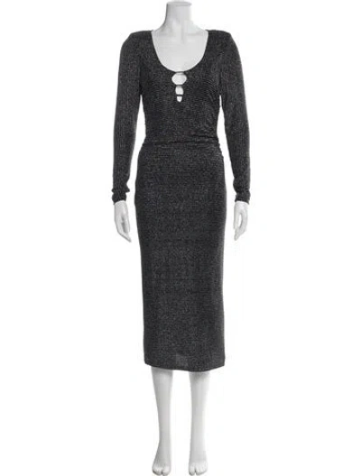 Pre-owned Ramy Brook Nylon Midi Length Dress In Gray