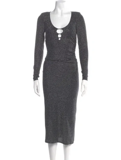 Pre-owned Ramy Brook Nylon Midi Length Dress In Gray