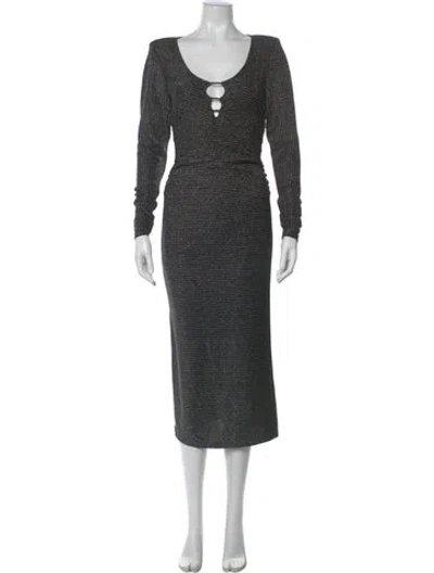 Pre-owned Ramy Brook Nylon Midi Length Dress W/ Tags In Gray