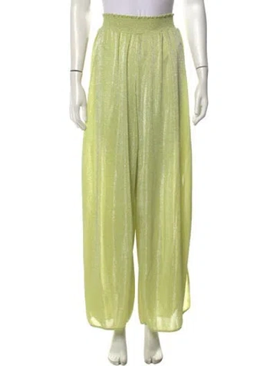 Pre-owned Ramy Brook Nylon Wide Leg Pants W/ Tags In Green