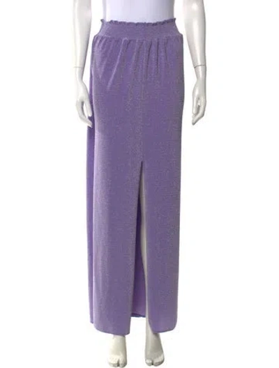 Pre-owned Ramy Brook Nylon Wide Leg Pants W/ Tags In Metallic/purple