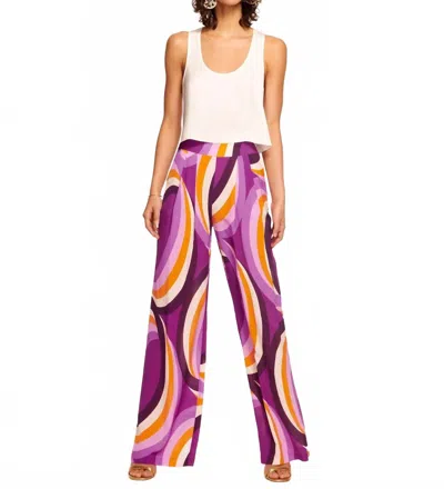 Ramy Brook Octavia Wide Leg Pants In Deep Lilac In Multi