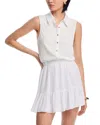 Ramy Brook Odette Sleeveless Button-front Mini Dress In Ivory