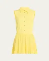 RAMY BROOK ODETTE SLEEVELESS BUTTON-FRONT MINI DRESS