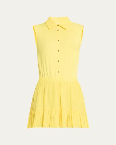 RAMY BROOK ODETTE SLEEVELESS BUTTON-FRONT MINI DRESS
