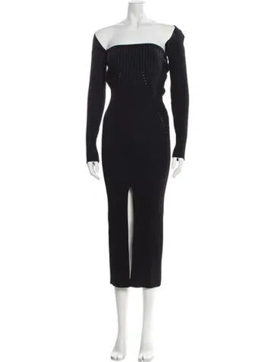 Pre-owned Ramy Brook Off-the-shoulder Long Dress W/ Tags In Black