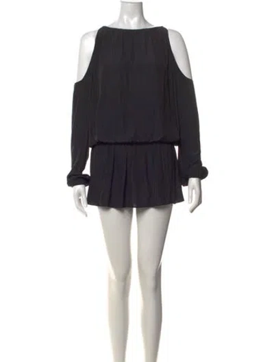 Pre-owned Ramy Brook Off-the-shoulder Mini Dress In Black