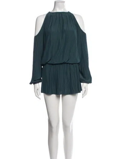 Pre-owned Ramy Brook Off-the-shoulder Mini Dress In Blue