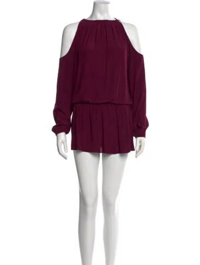 Pre-owned Ramy Brook Off-the-shoulder Mini Dress In Purple