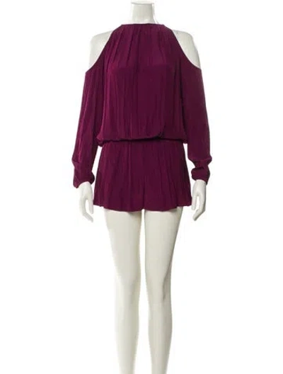 Pre-owned Ramy Brook Off-the-shoulder Mini Dress In Purple