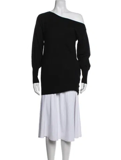 Pre-owned Ramy Brook Off-the-shoulder Sweater W/ Tags In Black