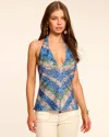 Ramy Brook Olivia Sequin Plunging Halter Top