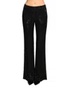 Ramy Brook Olivian Beaded Flare Pant In Black Beaded Mesh