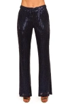 Ramy Brook Olivian Sequined Straight-leg Pants In Blue