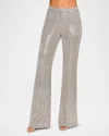 Ramy Brook Olivian Beaded Flare Pant In Dove Grey Beaded Mesh