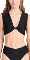 Ramy Brook Oliwia Twist Front Bikini Top In Black