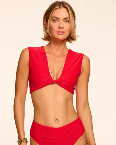 Ramy Brook Oliwia Bikini Top In Red