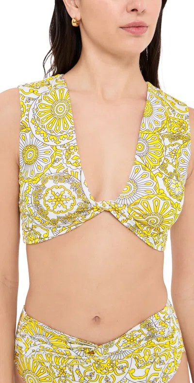 Ramy Brook Oliwia Bikini Top Sunglow Combo In Gold