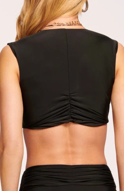 Ramy Brook Oliwia Twist Front Bikini Top In Black