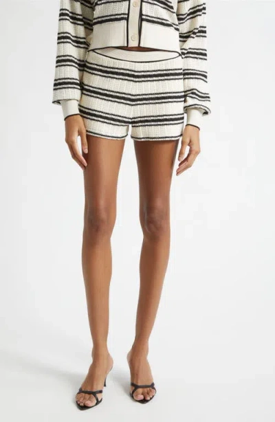 Ramy Brook Olympia Stripe Knit Shorts In Multi