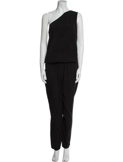 Pre-owned Ramy Brook One-shoulder Jumpsuit In Black