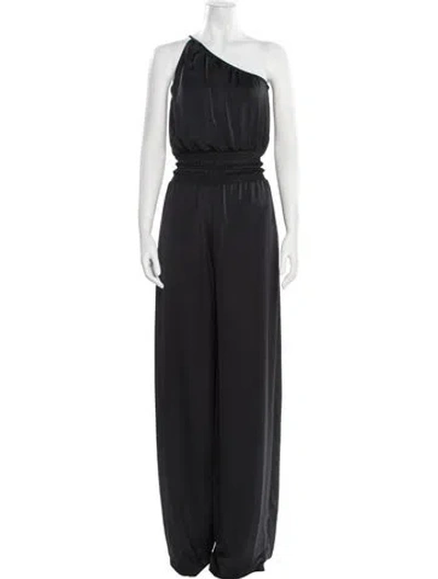 Pre-owned Ramy Brook One-shoulder Jumpsuit In Black