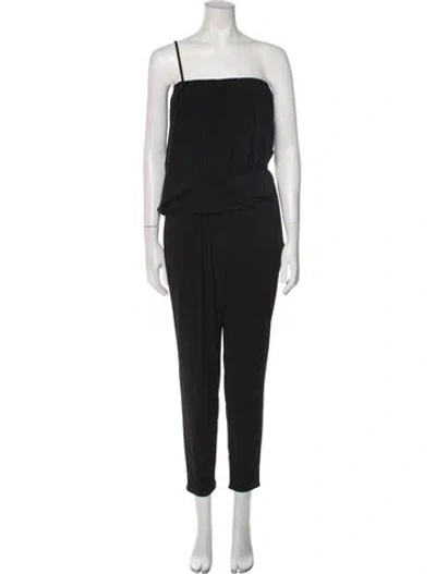 Pre-owned Ramy Brook One-shoulder Jumpsuit In Black