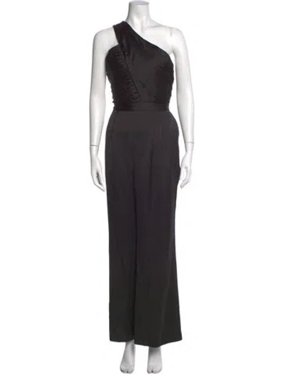 Pre-owned Ramy Brook One-shoulder Jumpsuit In Black