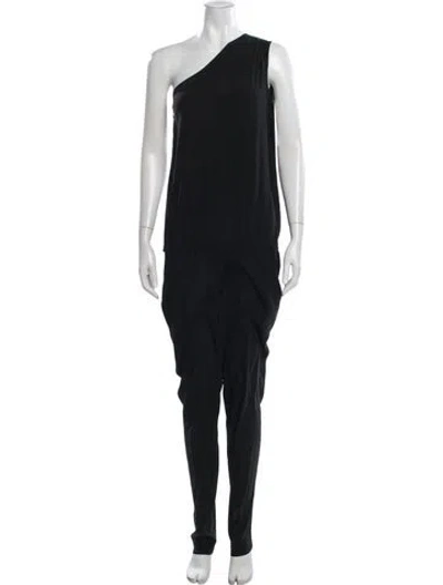 Pre-owned Ramy Brook One-shoulder Jumpsuit In Black