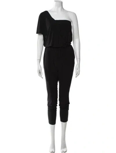 Pre-owned Ramy Brook One-shoulder Jumpsuit In Black