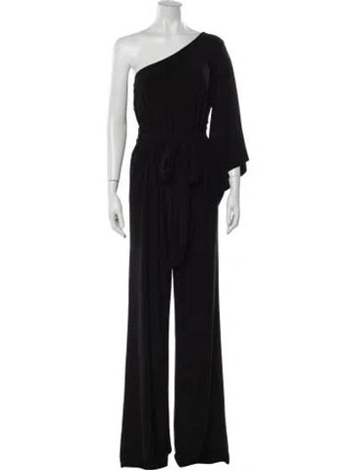 Pre-owned Ramy Brook One-shoulder Jumpsuit In Black