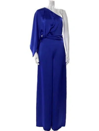 Pre-owned Ramy Brook One-shoulder Jumpsuit In Blue