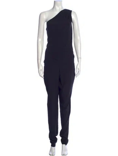 Pre-owned Ramy Brook One-shoulder Jumpsuit In Blue
