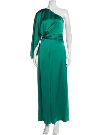 Pre-owned Ramy Brook One-shoulder Jumpsuit In Green