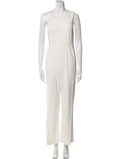 Pre-owned Ramy Brook One-shoulder Jumpsuit In Neutral