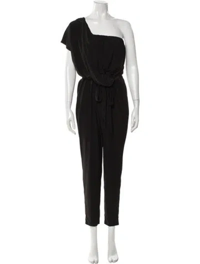 Pre-owned Ramy Brook One-shoulder Jumpsuit W/ Tags In Black