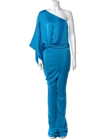 Pre-owned Ramy Brook One-shoulder Jumpsuit W/ Tags In Blue