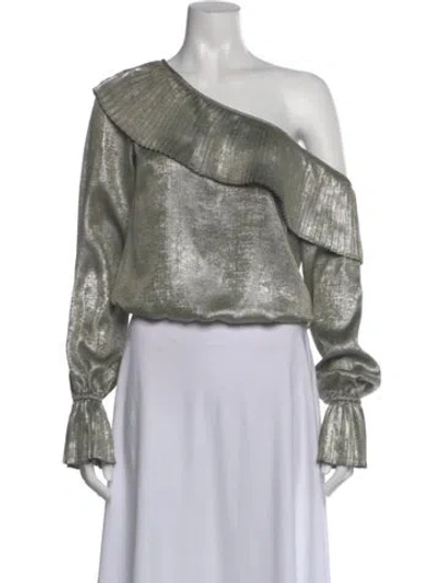 Pre-owned Ramy Brook One-shoulder Long Sleeve Blouse