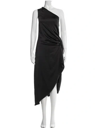 Pre-owned Ramy Brook One-shoulder Midi Length Dress In Blue