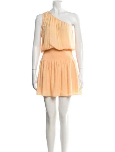 Pre-owned Ramy Brook One-shoulder Mini Dress In Orange