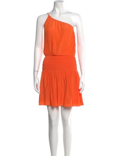 Pre-owned Ramy Brook One-shoulder Mini Dress W/ Tags In Orange
