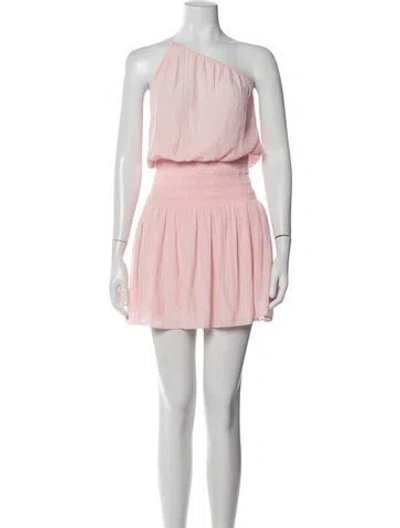 Pre-owned Ramy Brook One-shoulder Mini Dress W/ Tags In Pink