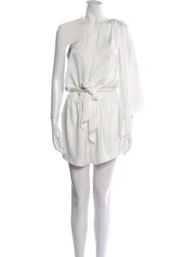 Pre-owned Ramy Brook One-shoulder Romper In Gray