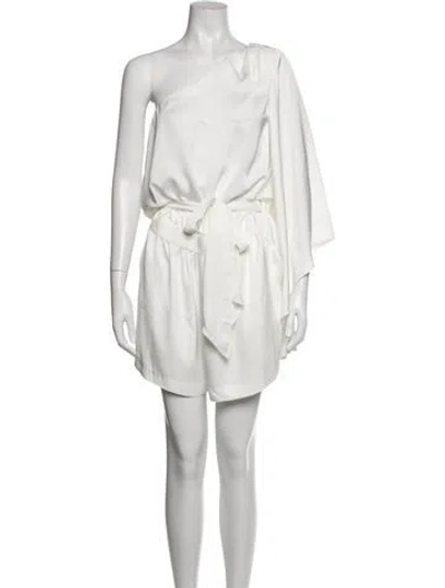 Pre-owned Ramy Brook One-shoulder Romper In Grey
