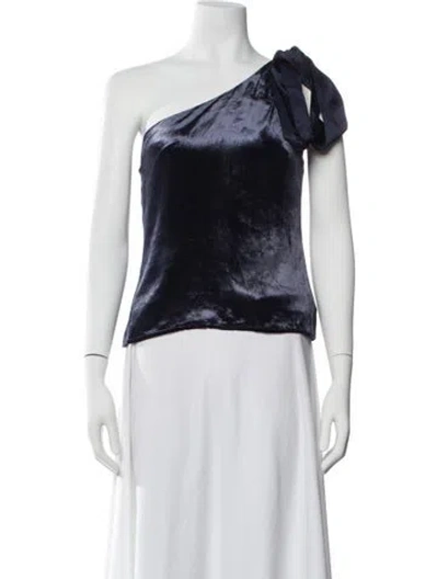 Pre-owned Ramy Brook One-shoulder Sleeveless Top In Purple