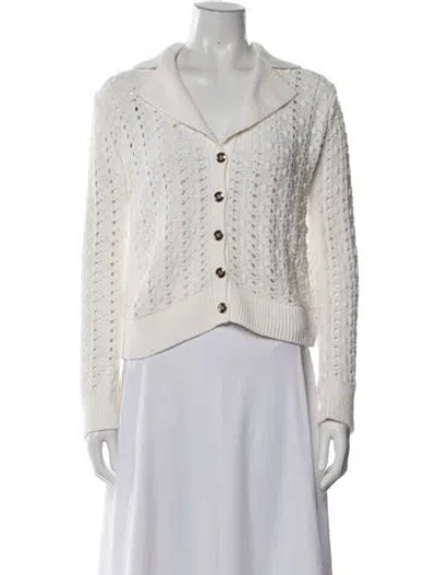 Pre-owned Ramy Brook Open Front Sweater W/ Tags In Neutrals/white