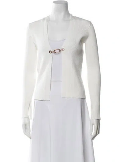 Pre-owned Ramy Brook Open Front Sweater W/ Tags In White
